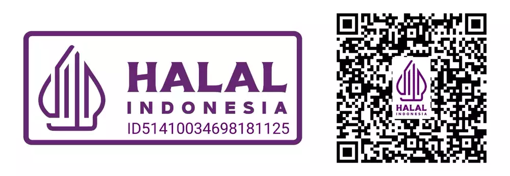 Grafik sertifikat Halal dengan kode verifikasi